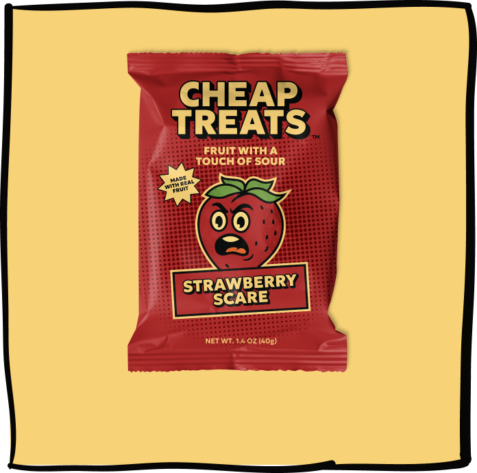 Strawberry Scare | Cheap Treats | Sour Candy