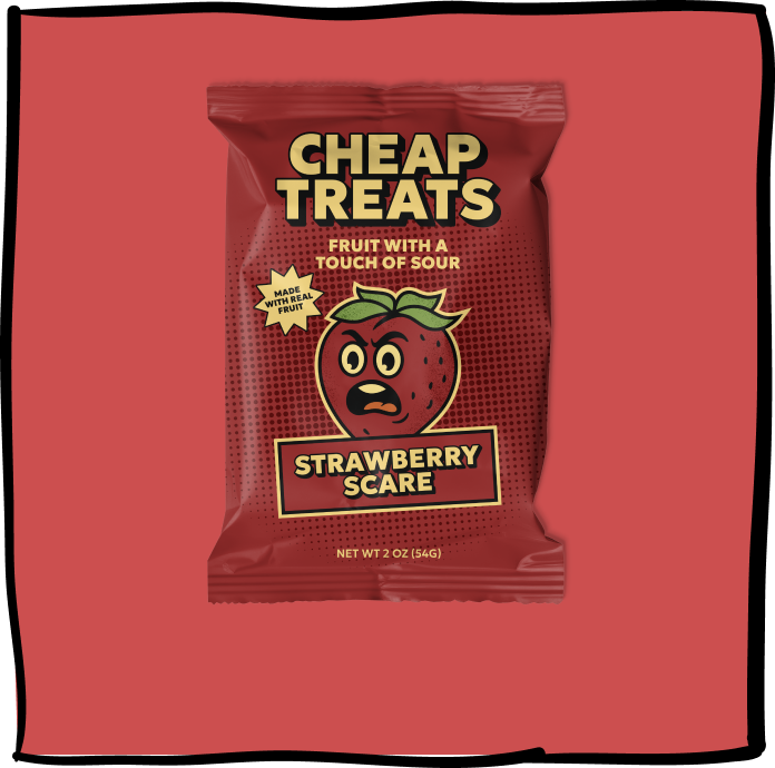 Strawberry Scare | Cheap Treats | Sour Candy