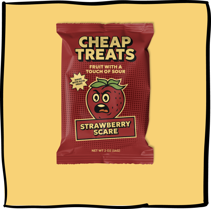 Strawberry Scare | Cheap Treats | Sour Candy